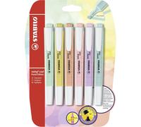Highlighter - STABILO swing cool Pastel - Pack of 6 - Assorted Colours