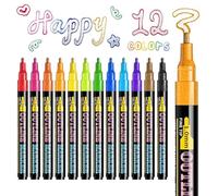 Highlighters - Fluorescent Pens in Various Colours | Long-lasting Photochromic Set for Children | for Students, Artists, Adults, Marking, Journaling, Drawing, Studying,