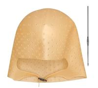 Highlighting Cap Professional Barber Hair Coloring Cap Silicone Highlights Cap With Needle Hair Dye Hat Beauty Salon Hairstyling Tools.(Orange)