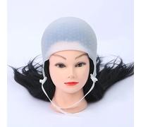 Highlighting Cap Professional Barber Hair Coloring Cap Silicone Highlights With Needle Dye Hat Beauty Salon Hairstyling Tools(White)
