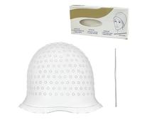 Highlighting Cap Silicone Hair Coloring Cap Highlight Reusable Needle Dying Frosting Hat Dye With Hook Hairstyling Tool Household