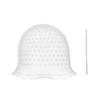 Highlighting Cap Silicone Hair Coloring Cap Highlight Reusable Needle Dying Frosting Hat Dye With Hook Hairstyling Tool Household