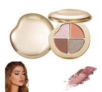 Highlighting Eye & Cheek Palette 4-in-1 Starry Sky Eyeshadow Palette 4-Color Metallic Highlighting Eye & Cheek Contour Kit for Beginner Friendly Defining The Face