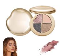 Highlighting Eye & Cheek Palette 4-in-1 Starry Sky Eyeshadow Palette 4-Color Metallic Highlighting Eye & Cheek Contour Kit for Beginner Friendly Defining The Face