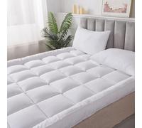 Highliving High Living Microfibre Mattress Topper 4 Inch/10Cm 1100 Gsm Heavy Fill Super Soft And Fluffy Hand Filled Single Double King Box St