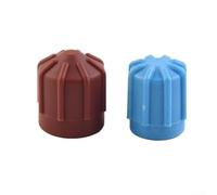 HighLow Voltage Valve Cap Pair, R134a AC A/C Cap Dust Cover, Plastic Material, Blue+Brown