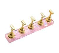 Highly Clarities Acrylic Nails Holder Stands with Curved Shape for Artificial Nails with Multiple Iridescents Decorations Snowflake Design