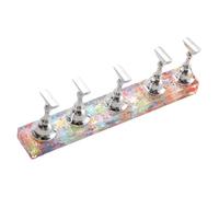 Highly Clarities Acrylic Nails Holder Stands with Curved Shape for Artificial Nails with Multiple Iridescents Decorations Snowflake Design