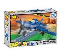 Highly Collectible Action Town 115 Piece Patrol Cobi Plane Construction Set