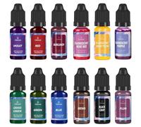 Highly Concentrated Oil-Based Liquid Candle Dye - 12 Colors for Candle Making, Wax Melts, and Soy Wax