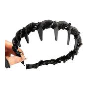 Highly Cranium Hairband Secure Grip Shimmering Rhinestones Detail Hairband For Formal Casual Outfits Velvet Crystal Hair Clip