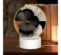Highly Detailed generative Art Round Acrylic Night Light, Nightlights with 3 Light Modes,USB Port, Perfect for Bedrooms and Bathrooms