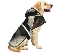 Highly Detailed Generative Art Waterproof Dog Raincoat And Rain Jacket With Hood, Reflective Strips And Adjustable Belly Strap, Fits Small To Large Dogs