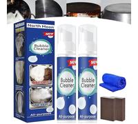 Highly Effective Oil Breakdown Foaming Spray, All Purpose Rinse Free Cleaning Spray, Multipurpose Bubble Foam Cleaner, for Stubborn Grease and Grime (2Pcs)
