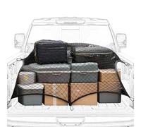 Highly Elastic Cargo Net, Pick-Up Truck Load Bed Mesh Organizer for Luggage, Tools & Sports Gear, For Van Roof or Rear Boot, 6 Carabiner Hooks, 1.2×1.2 m Stretch to 2.3×2.3 m
