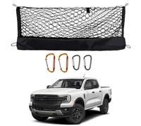Highly Elastic Truck Bed Cargo Net Compatible with 2024 2025 Ford Ranger, Envelope Style Truck Cargo Net for Ranger Accessories, Upgraded Storage Bag & Heavy Duty Carabiners