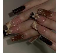 Highly End French 3D Art Pattern Fake Nails Featuring Safe and Elegant Look False for Scenes French