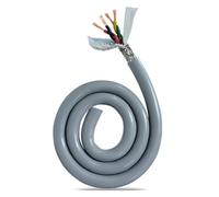 Highly Flexible Shielded Drag Chain Cable TRVVPS 2 Core Twisted Pair Structure Folding CNC Machine Tool Signal Control Cable(45ft,1mm2-2c)