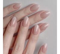 Highly Gloss French Artificial Nails Employing Reflective Layer for Women Party Celebration and Night Outs Decorations Shimmering French Tip Artificial Nails for Women Party Social with Glossy Coating