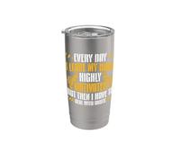 Highly Motivated Then Dealing with Idiots - Drywall Stainless Steel Insulated Tumbler