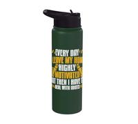 Highly Motivated Then Dealing with Idiots - Drywall Stainless Steel Insulated Water Bottle