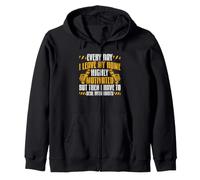 Highly Motivated Then Dealing With Idiots - Drywall Zip Hoodie