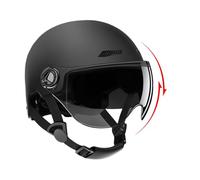 Highly Protective Shock Absorbing Half Scooter Helmets, Light and Comfortable Helmet, Clear Field of View and Adjustable Head Circumference, with Removable Lining, for Adults Youth