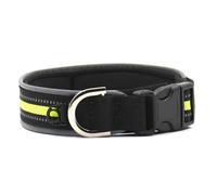 Highly Reflective HEAVY DUTY & STRONG dog Collar With Thickened Security Buckle D-Ring (Medium)