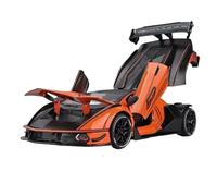 highly simulation motorbike model 1:24 For Lamborghini For Essenza SCV12 Simulated sound and light metal car model Battery not included(Orange)