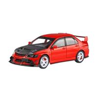 highly simulation motorbike model 1:24 For Mitsubishi For Lancer Evolution IX EVO9 Alloy Car Model Sound and Light Pull Battery not included(Red 1)