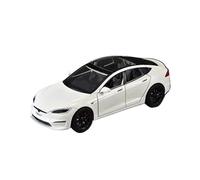 Highly Simulation Motorbike Model 1:24 For Tesla For Model S Miniatures Simulation Alloy Metal Diecast Car Sound & Light car Battery not included(White)