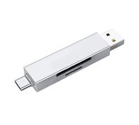 Highly Speed Double Interfaces Card Reader USB2.0 Type C Interfacesfor Multiple Storage Device Improving Work Efficiency USB A Type C Double Interfaces Reader