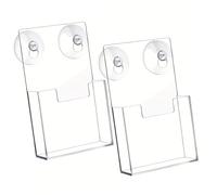 Highly Visible Acrylic Wall Display Stand, Document Holder with Suction Cup for Magazine Catalogs and Flyers