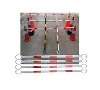 Highly Visible Expandable Safety Cone Bar Traffic Barrier, Adjustable Traffic Control for Safe Parking and Event Management,（Red 1.25m-2m(4.1ft-6.56ft),10PCS）