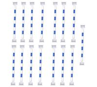 Highly Visible Expandable Traffic Cone Barrier, Retractable Safety Barricades for Events, Sports Training, and Parking Control,（Blue,15pcs）