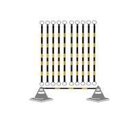 Highly Visible Retractable Traffic Cone Bar, for Parking Lots & Warehouses, for Safety, Crowd Control & Events,（Yellow 1.25m-2m(4.1ft-6.56ft),6PCS）