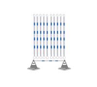 Highly Visible Retractable Traffic Cone Bar, for Parking Lots & Warehouses, Safety Crowd Control,（Blue 1.25m-2m(4.1ft-6.56ft),25PCS）