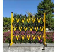 Highly Visible Yellow Movable Fence - 1.2x5m Fence for Construction Safety, Portable Barrier for Secure and Stable Work Sites