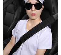 HighnessHwoo Car Seatbelt Covers Cushion Shoulder Pads Protector Sleeve for Adults, Auto Extra Long Seat Belt Strap Cover Decorations for Women, Kids, Honda, Trucks Accessories, 2Pcs, 10.5in, Black