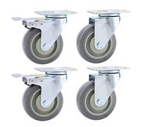 HighPerformance Rubber Swivel Casters with Brake75mm/100mm/125mm 480kg Load Capacity Quiet Industrial Wheels Double Ball Bearings Universal Mobility Solutions