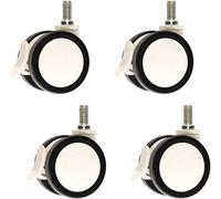 HighPerformance Swivel Wheels for Furniture Double Casters Polyurethane Replacement Wheels for Medical Devices & Beauty Equipment Set of 4 (100mm Brake)