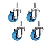 HighPerformanceFurniture Casters4Pack Silent Rolling Wheels Durable Metal & PA Nylon 25mm Threaded Stem for Smooth Mobility & Wear Resistance