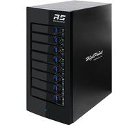 HighPoint RocketStor 6418AS 8-Bay 6 GB SAS/SATA Hardware RAID Tower Enclosure - Black, Floor Mount, Aluminium, Server, Workstation