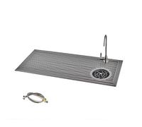 HighPressure Stainless Steel Bar Glass Rinser with Faucet Drain & Drip Tray - Automatic Cup Washer for Countertop Use Perfect for Home & Commercial Bars