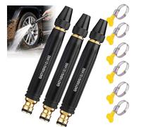 Highpressure Water Gun, High Pressure Hose Nozzle Water Cannon with Booster Nozzle Adjustable Jet Mist Shower Spray Modes (2PC)
