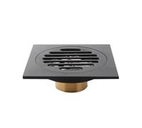 HighQuali 10x10cm Square Black Copper Odor Filter Premium Shower Drain Cover Accessofor Bathroom; Effective Draina Solut to Eliminate Unpleasant Smells