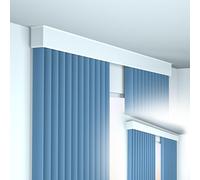 HighQuality Simple Curtain Rail Kit Concealed Box (12cm Height) Wall & Ceiling Mount Room Divider for Home & Office White 150cm/4.92ft (2 x 75cm)