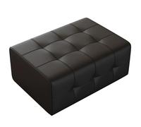 HighResilience Soft Ottoman Footrest Padded Stool with Thick LoadBearing Legs for Living Room & Entryway Stylish Black Footstool for Comfort & Support