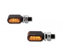 HIGHSIDER CNC LED Turn Signal Pair LITTLE BRONX, black, tinted glass