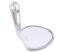 Highsider Motorcycle Handlebar End Mirror for 22/25.4 mm Ferrara 2 Aluminium Black